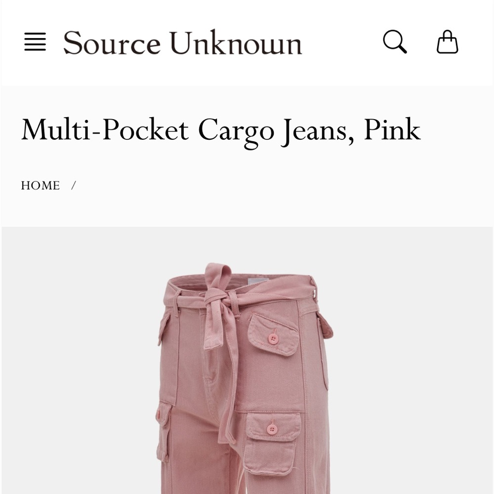 Source Unknown - Pink Cargo Pants - image 4